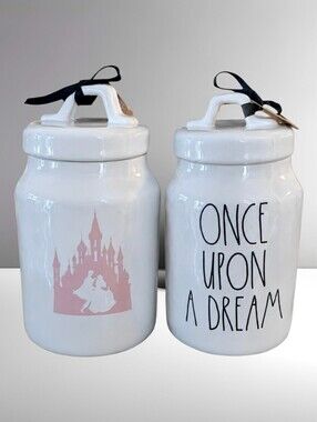 NEW Rae Dunn Disney Sleeping Beauty "ONCE UPON A DREAM" Cinderella Canister